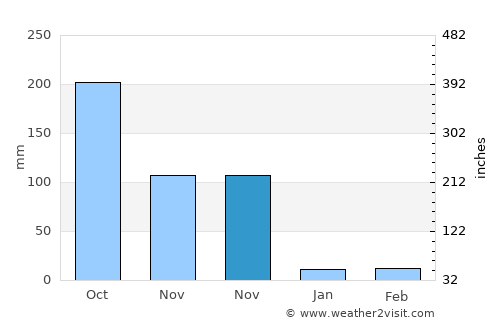 Masinigudi average rain in November