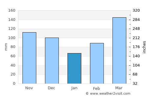 Mata de São João average rain in January