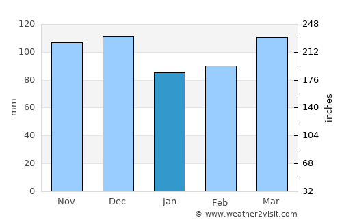 Matamata average rain in January