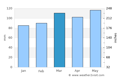 Matamata average rain in March