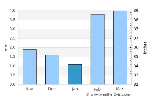 Mātli average rain in January