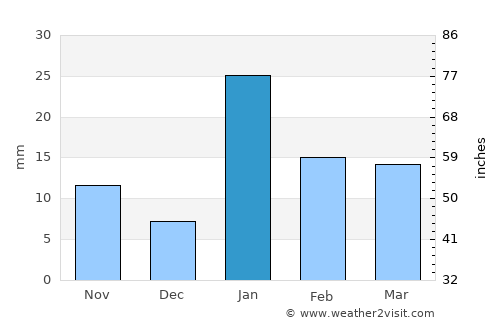 Mauganj average rain in January