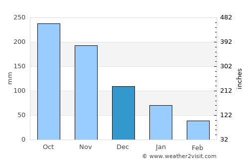 Mayabon average rain in December