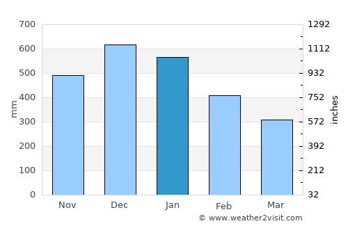 Maydolong average rain in January