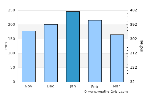 Mayo average rain in January
