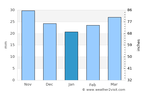 Mayrtup average rain in January