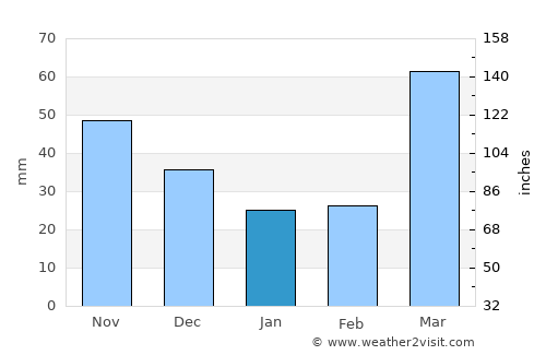 Maysville average rain in January