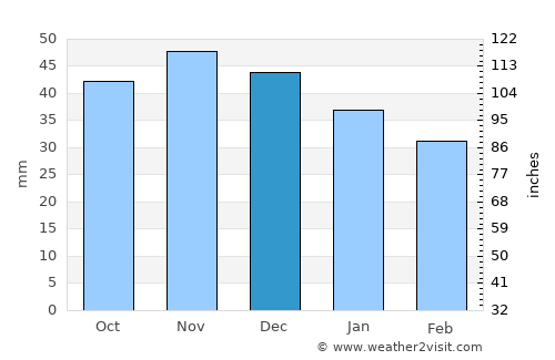 Mazyr average rain in December