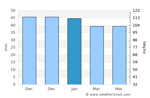 Mecidiye average rain in January