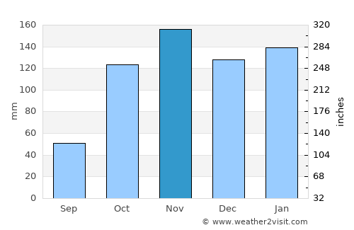 Medeiros Neto average rain in November