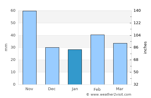 Media Luna average rain in January