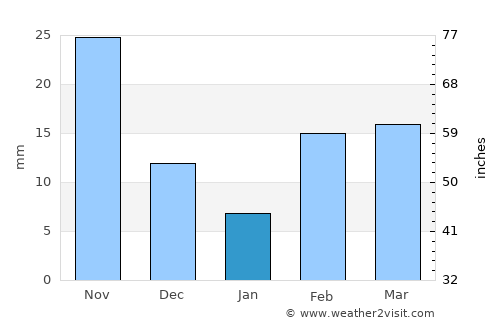 Medina average rain in January