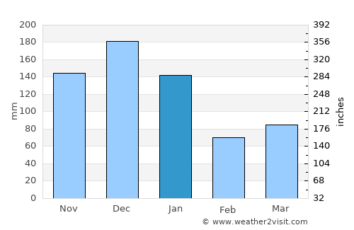 Medina average rain in January