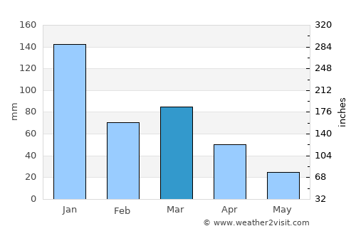 Medina average rain in March