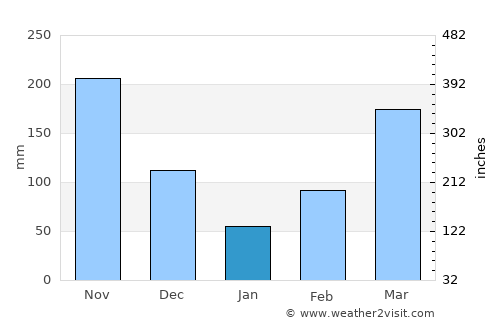 Medina average rain in January