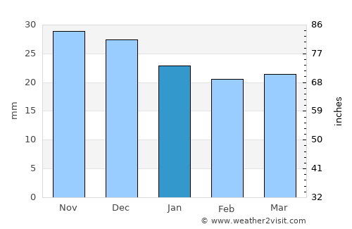 Mednogorsk average rain in January