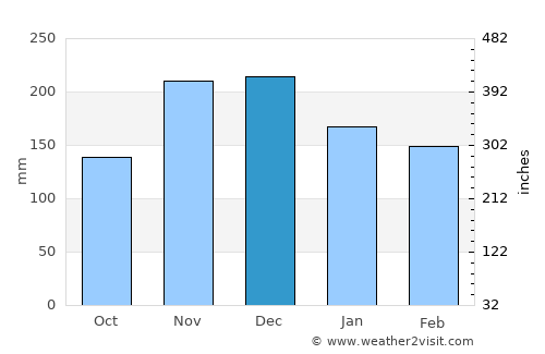 Memaliaj average rain in December