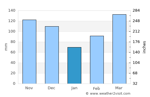 Mena average rain in January