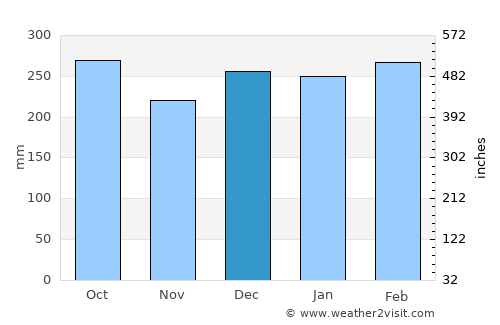 Mendi average rain in December