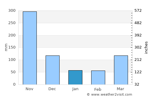 Meru average rain in January