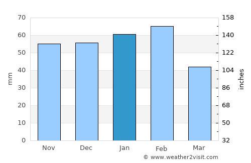 Messina average rain in January