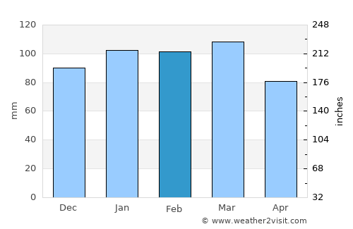 Metter average rain in February