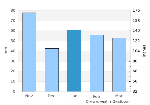 Miami average rain in January