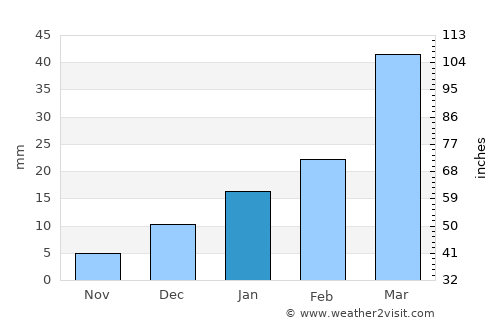 Miānwāli average rain in January
