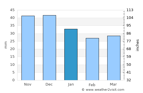 Międzyrzecz average rain in January