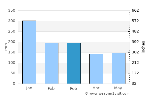 Mikuni average rain in February