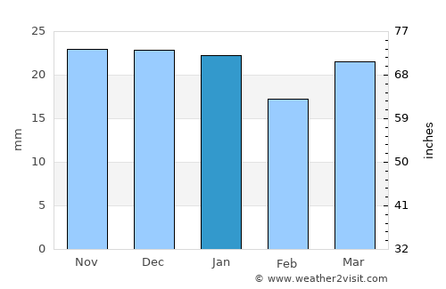 Mildura average rain in January