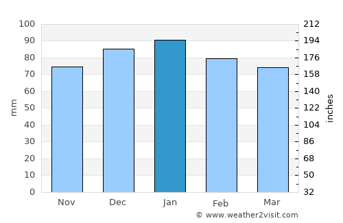 Minden average rain in January