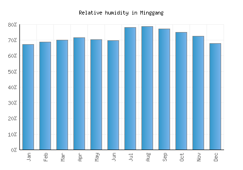 Minggang relative humidity averages