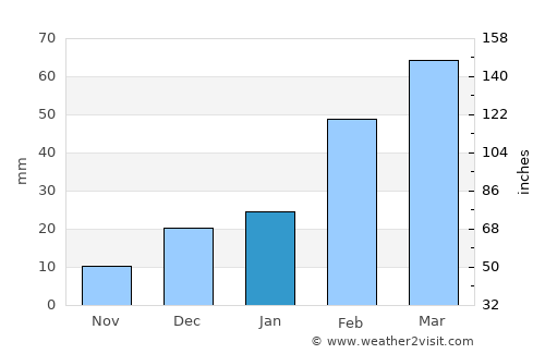 Mīram Shāh average rain in January