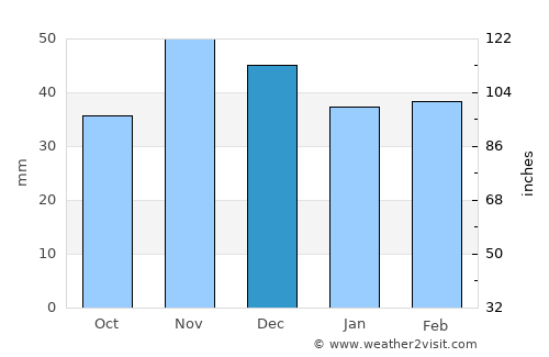 Mischii average rain in December