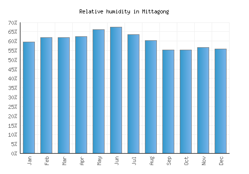 Mittagong relative humidity averages