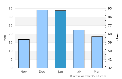 Moctezuma average rain in January