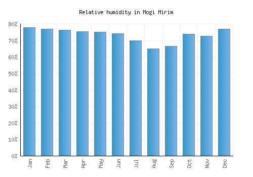 Mogi Mirim relative humidity averages