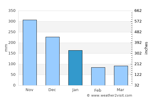 Molave average rain in January
