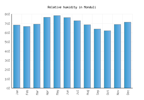 Monduli relative humidity averages