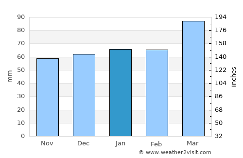 Monte Hermoso average rain in January