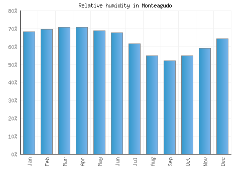 Monteagudo relative humidity averages