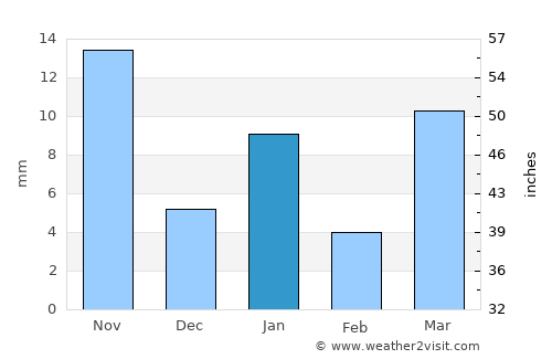 Montecillo average rain in January