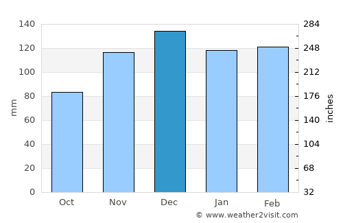 Monticello average rain in December