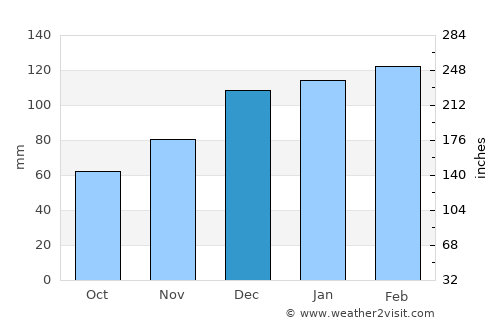 Monticello average rain in December