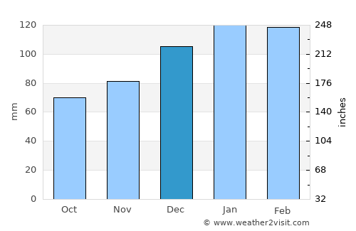 Monticello average rain in December