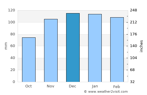 Monticello average rain in December