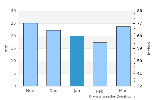 Montrose average rain in January