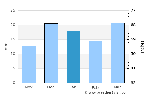 Moose Jaw average rain in January