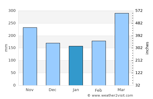 Morelia average rain in January